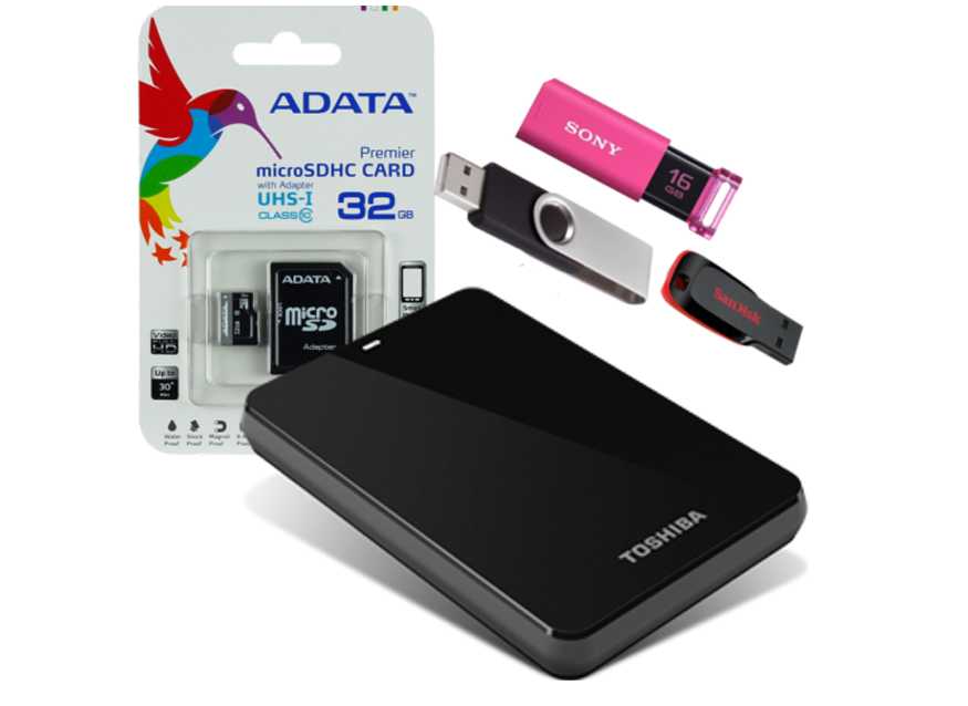 Pendrive, külső winchester, memóriakártya